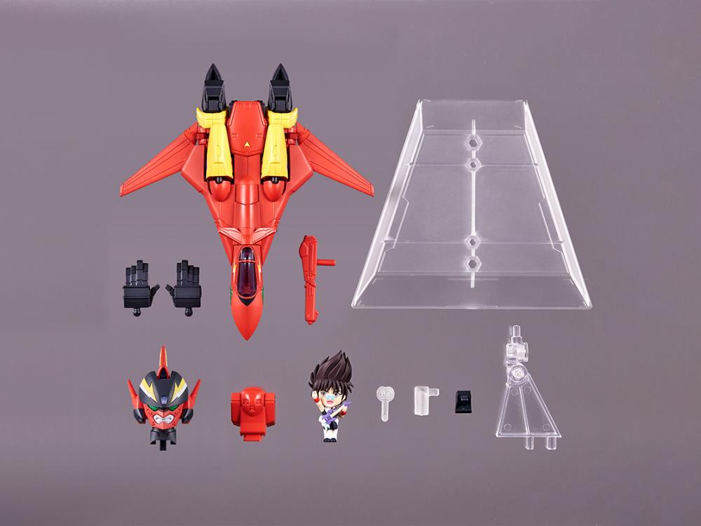 Macross 7 Tiny Session VF-19 Custom Fire Valkyrie & Nekki Basara Figure Set Gallery Image 12