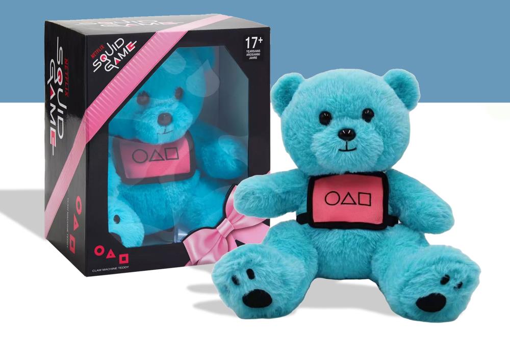 Squid Game: The Challenge Blue Teddy Bear Plush Gallery Image 3