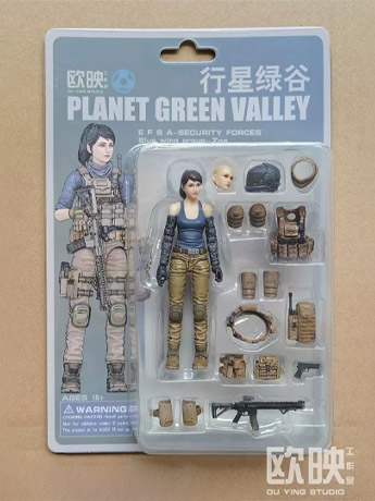 Planet Green Valley EFSA Security Forces Blue Wing Group Zoe (A5) 1/18 Scale Figure Gallery Image 2