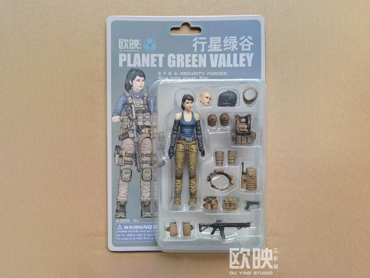 Planet Green Valley EFSA Security Forces Blue Wing Group Zoe (A5) 1/18 Scale Figure Gallery Image 1