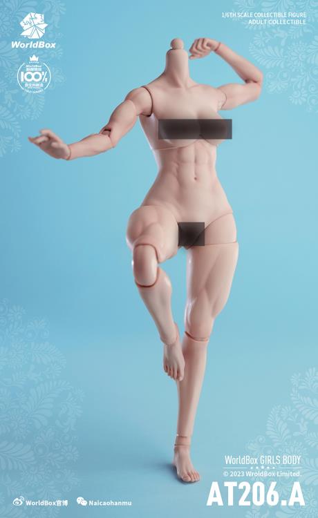 Crazy Durable Female Muscular 1/6 Scale Body (AT206.A - Pale) Gallery Image 5