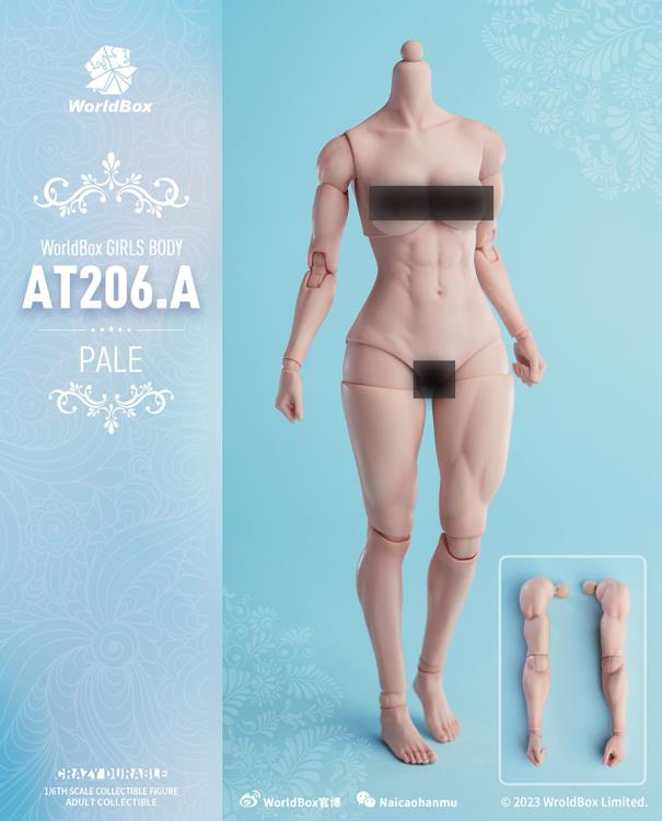 Crazy Durable Female Muscular 1/6 Scale Body (AT206.A - Pale) Gallery Image 7