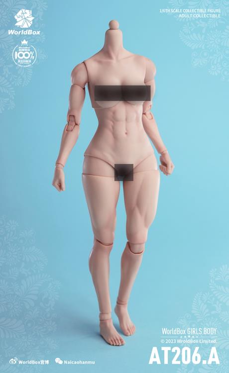 Crazy Durable Female Muscular 1/6 Scale Body (AT206.A - Pale) Gallery Image 3