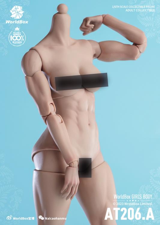 Crazy Durable Female Muscular 1/6 Scale Body (AT206.A - Light Tan) Gallery Image 6