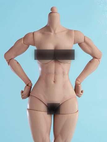 Crazy Durable Female Muscular 1/6 Scale Body (AT206.A - Light Tan) Gallery Image 2