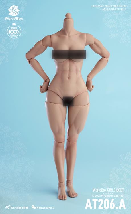 Crazy Durable Female Muscular 1/6 Scale Body (AT206.A - Light Tan) Gallery Image 3