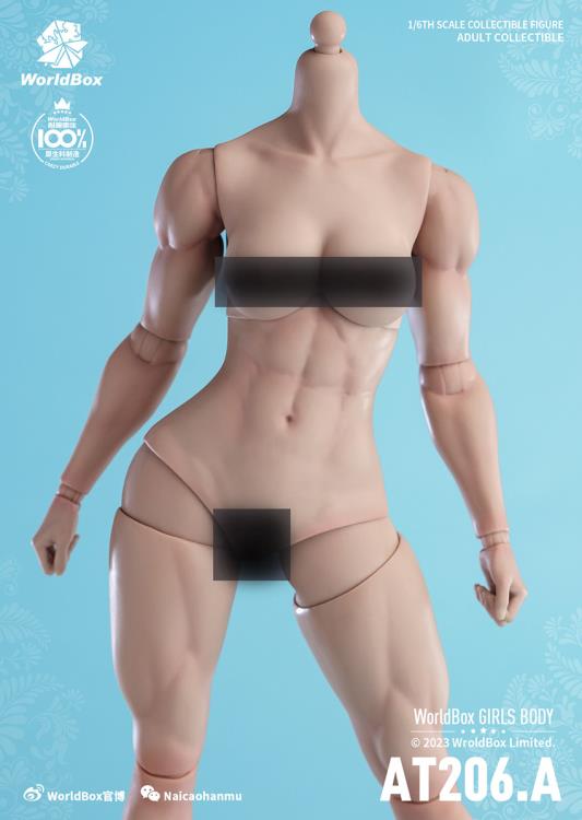 Crazy Durable Female Muscular 1/6 Scale Body (AT206.A - Light Tan) Gallery Image 5