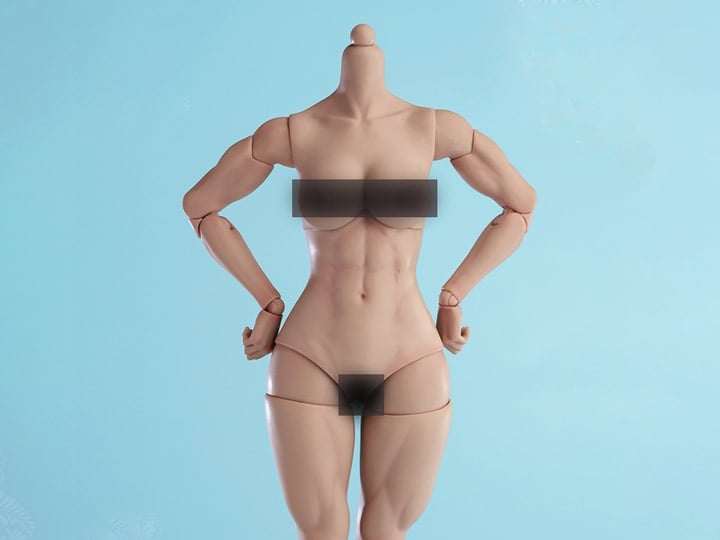 Crazy Durable Female Muscular 1/6 Scale Body (AT206.A - Light Tan) Gallery Image 1