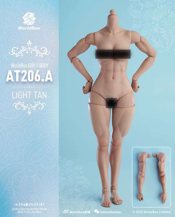 Crazy Durable Female Muscular 1/6 Scale Body (AT206.A - Light Tan) Gallery Image 7