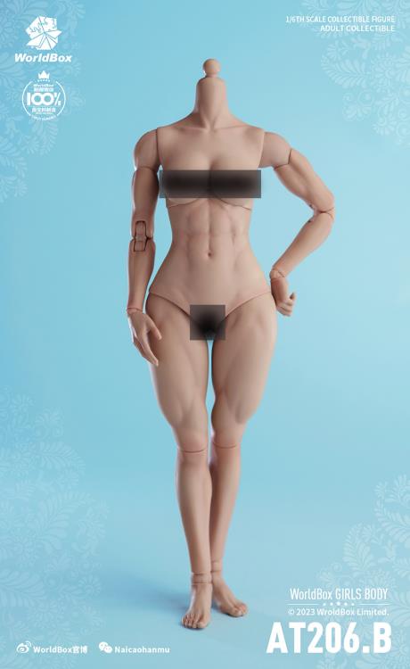 Crazy Durable Female Muscular 1/6 Scale Body (AT206.B - Light Tan) Gallery Image 3