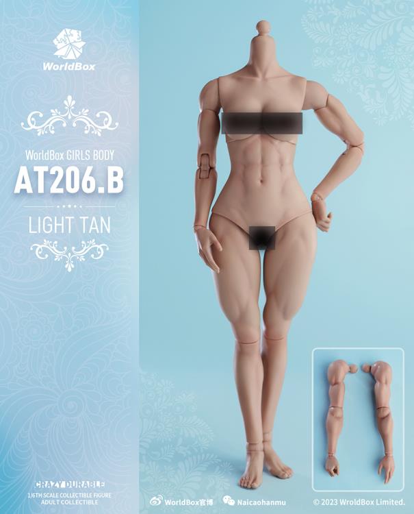 Crazy Durable Female Muscular 1/6 Scale Body (AT206.B - Light Tan) Gallery Image 5