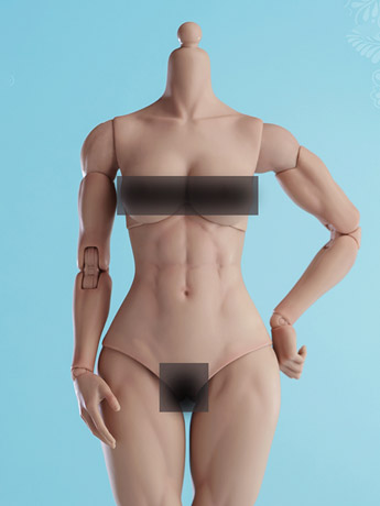 Crazy Durable Female Muscular 1/6 Scale Body (AT206.B - Light Tan) Gallery Image 2
