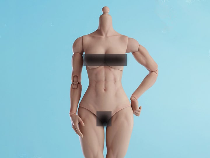 Crazy Durable Female Muscular 1/6 Scale Body (AT206.B - Light Tan) Gallery Image 1