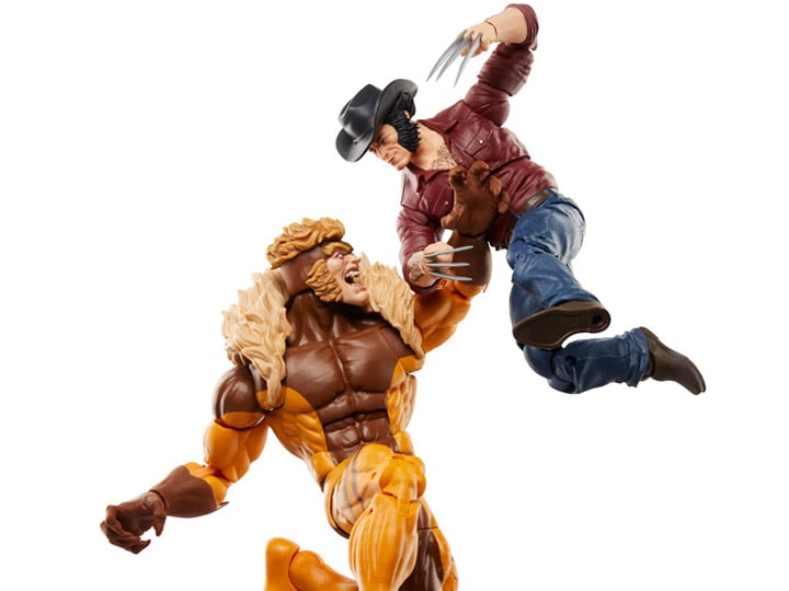 Wolverine 50th Anniversary Marvel Legends Logan and Sabretooth Action Figure Two-Pack Gallery Image 1