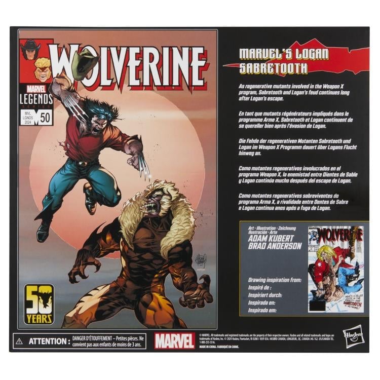 Wolverine 50th Anniversary Marvel Legends Logan and Sabretooth Action Figure Two-Pack Gallery Image 14