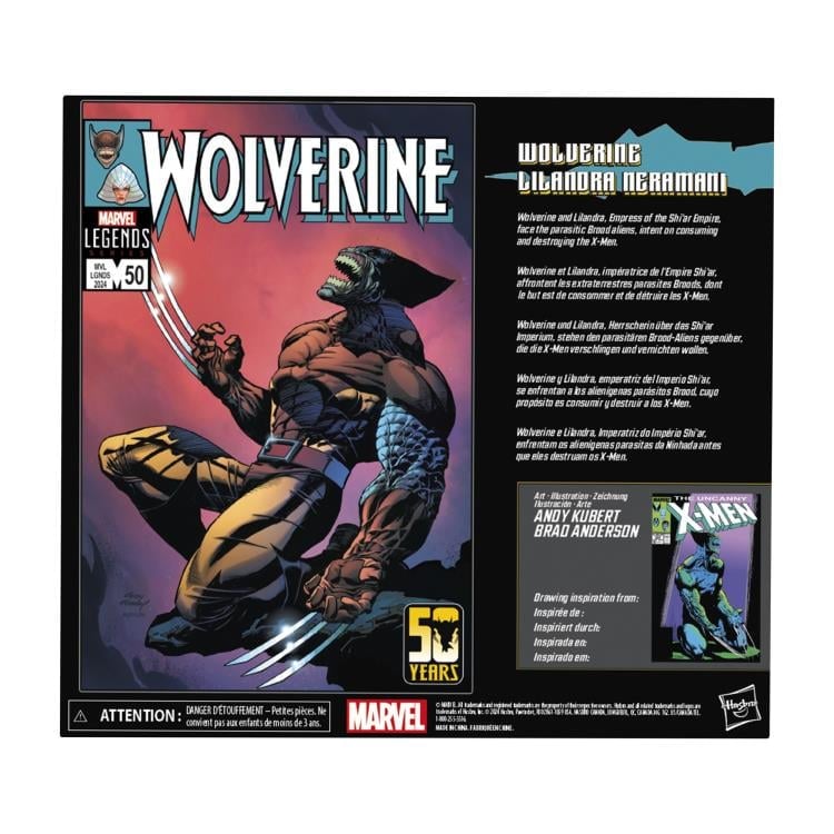 Wolverine 50th Anniversary Marvel Legends Wolverine and Lilandra Neramani Action Figure Two-Pack Gallery Image 15