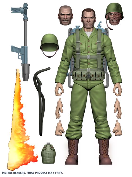 Mars Attacks The Flame Throwers (Card #35) Human Soldier Action Figure Gallery Image 4