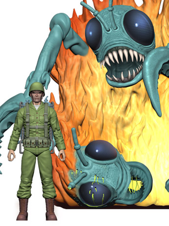 Mars Attacks The Flame Throwers (Card #35) Deluxe Set Gallery Image 2