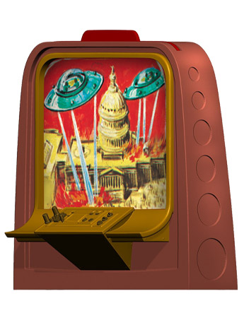 Mars Attacks Watching From Mars (Card #13) Diorama Set Gallery Image 2