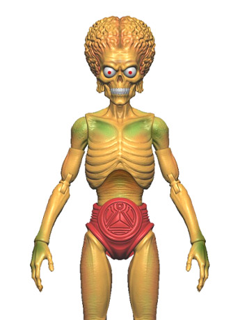 Mars Attacks Watching From Mars (Card #13) Martian Action Figure Gallery Image 2