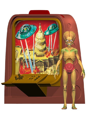 Mars Attacks Watching From Mars (Card #13) Deluxe Set Gallery Image 2