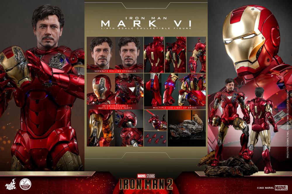 Iron Man 2 QS025 Iron Man Mark VI 1/4th Scale Collectible Figure Gallery Image 25