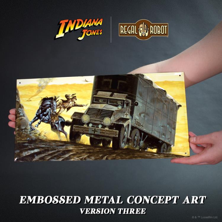 Indiana Jones Embossed Metal Concept Art Sign Ver. 3 (Truck) Gallery Image 3