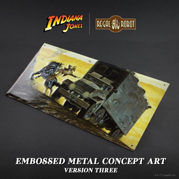 Indiana Jones Embossed Metal Concept Art Sign Ver. 3 (Truck) Gallery Image 4