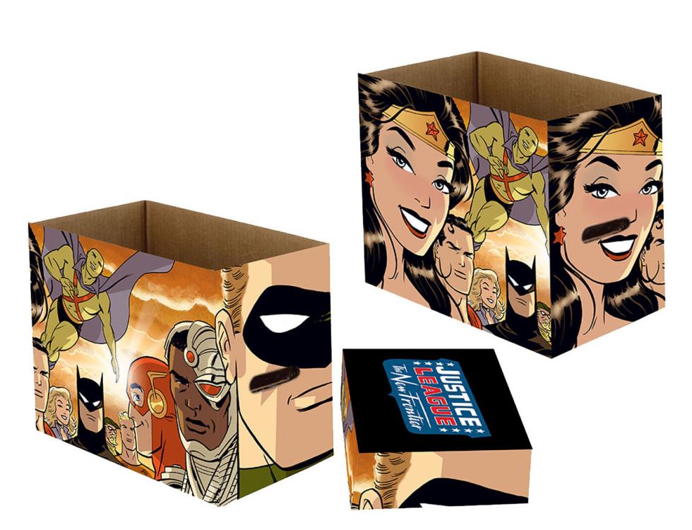 DC Comics Justice League (New Frontier) Short Comic Book Storage Box Five-Pack Gallery Image 3