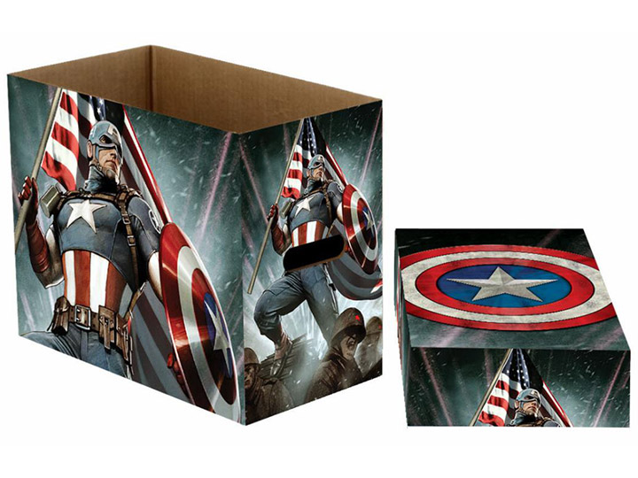 Marvel Comics Captain America Stars Short Comic Book Storage Box Five-Pack Gallery Image 1