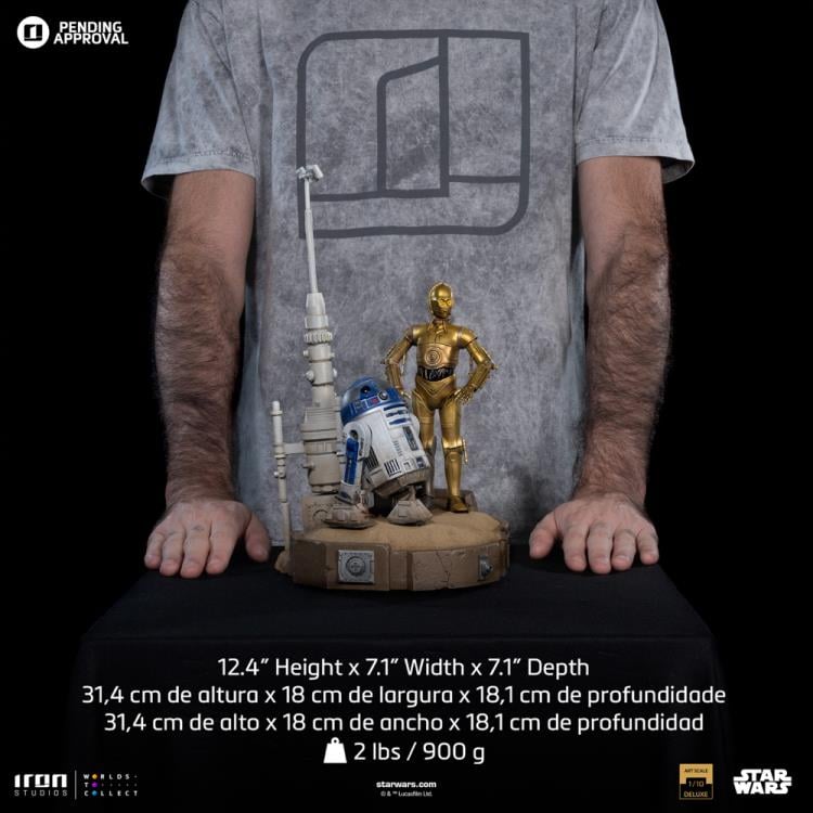 Star Wars: A New Hope C-3PO and R2-D2 Deluxe 1/10 Art Scale Limited Edition Statue Gallery Image 9