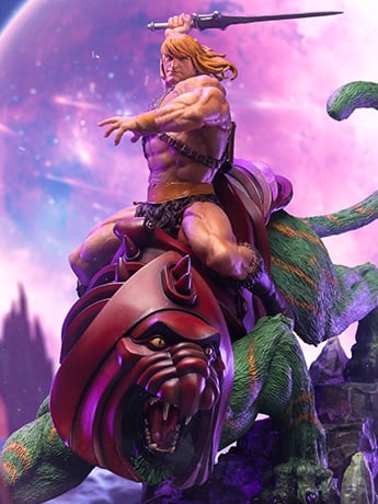 Masters of the Universe He-Man & Battle-Cat 1/10 Deluxe Art Scale Limited Edition Statue Gallery Image 2
