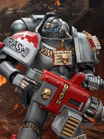 Warhammer 40K Grey Knights Strike Squad Grey Knight with Psycannon 1/18 Scale Action Figure Gallery Image 2