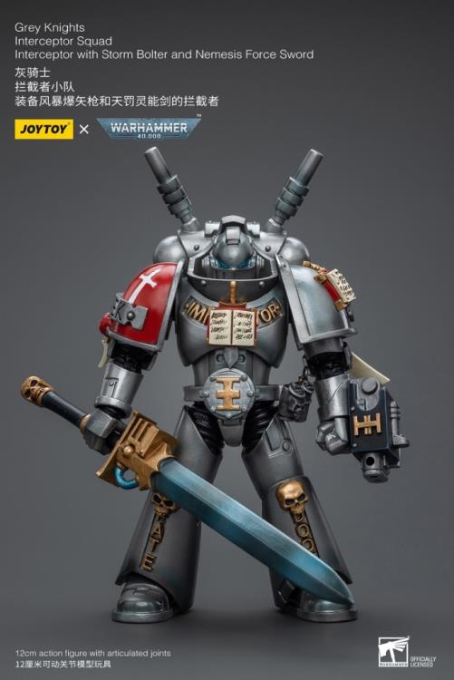 Warhammer 40K Grey Knights Interceptor Squad Interceptor with Storm Bolter and Nemesis Force Sword 1/18 Scale Action Figure Gallery Image 4