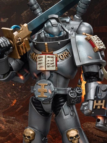 Warhammer 40K Grey Knights Interceptor Squad Interceptor with Storm Bolter and Nemesis Force Sword 1/18 Scale Action Figure Gallery Image 2