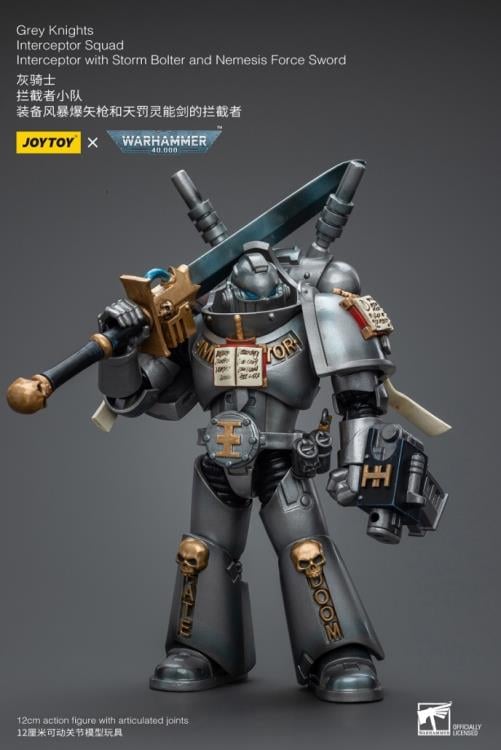 Warhammer 40K Grey Knights Interceptor Squad Interceptor with Storm Bolter and Nemesis Force Sword 1/18 Scale Action Figure Gallery Image 5