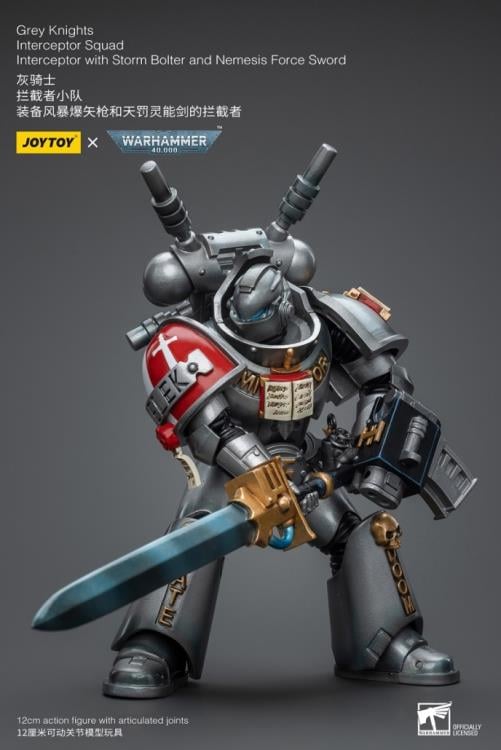 Warhammer 40K Grey Knights Interceptor Squad Interceptor with Storm Bolter and Nemesis Force Sword 1/18 Scale Action Figure Gallery Image 8