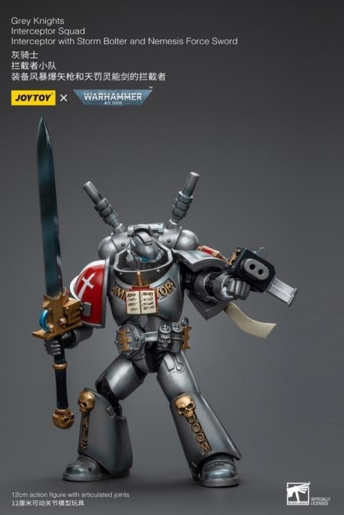 Warhammer 40K Grey Knights Interceptor Squad Interceptor with Storm Bolter and Nemesis Force Sword 1/18 Scale Action Figure Gallery Image 6