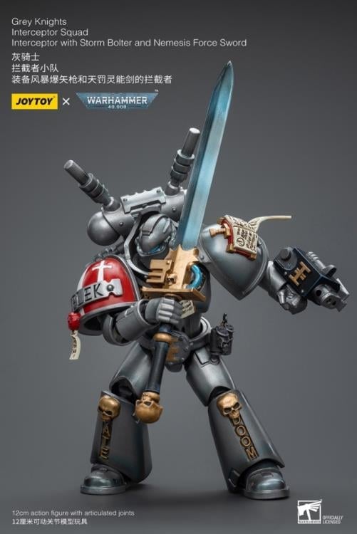 Warhammer 40K Grey Knights Interceptor Squad Interceptor with Storm Bolter and Nemesis Force Sword 1/18 Scale Action Figure Gallery Image 7