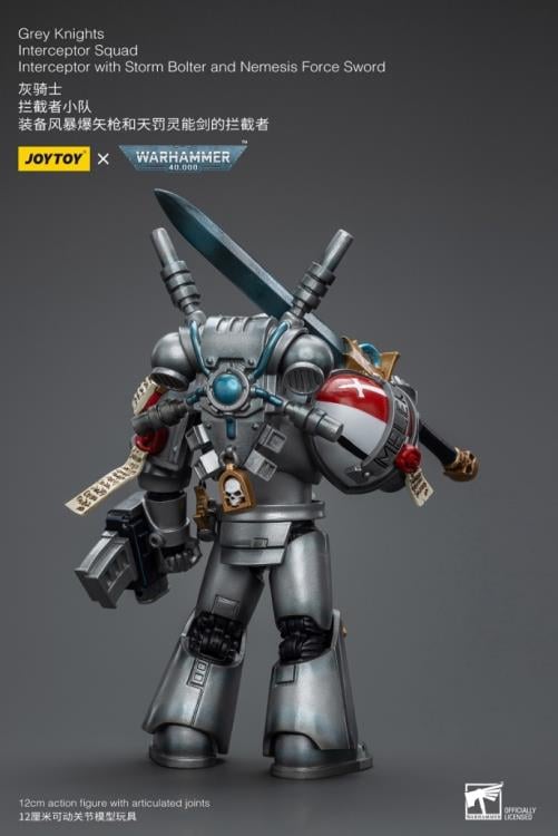 Warhammer 40K Grey Knights Interceptor Squad Interceptor with Storm Bolter and Nemesis Force Sword 1/18 Scale Action Figure Gallery Image 9