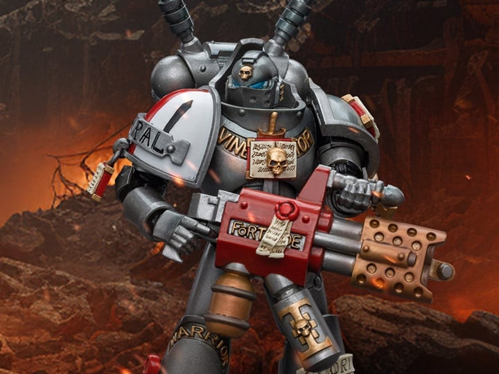 Warhammer 40K Grey Knights Interceptor Squad Interceptor with Incinerator 1/18 Scale Action Figure Gallery Image 1