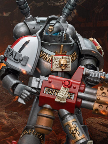 Warhammer 40K Grey Knights Interceptor Squad Interceptor with Incinerator 1/18 Scale Action Figure Gallery Image 2