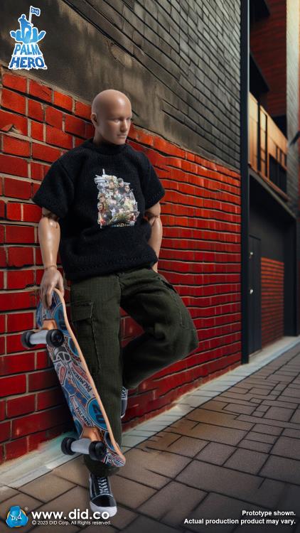 Palm Hero Simply Fun Series The Skateboarder 1/12 Scale Action Figure