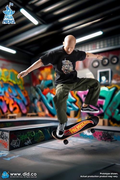 Palm Hero Simply Fun Series The Skateboarder 1/12 Scale Action Figure