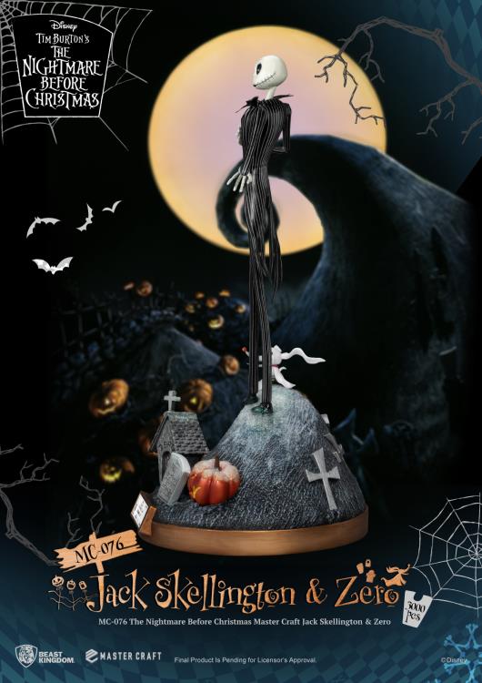 The Nightmare Before Christmas Master Craft MC-076 Jack Skellington & Zero Limited Edition Statue Gallery Image 4