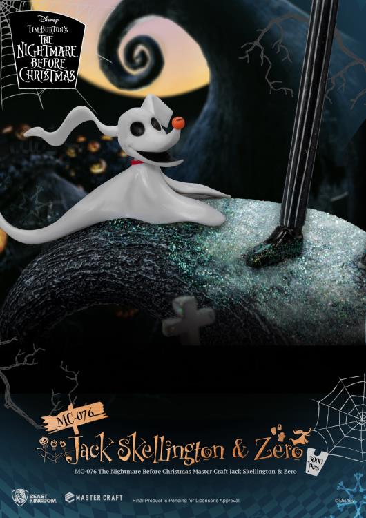 The Nightmare Before Christmas Master Craft MC-076 Jack Skellington & Zero Limited Edition Statue Gallery Image 7