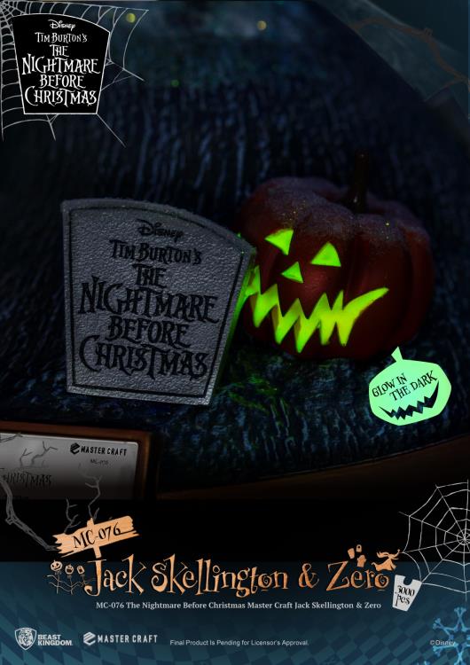 The Nightmare Before Christmas Master Craft MC-076 Jack Skellington & Zero Limited Edition Statue Gallery Image 9
