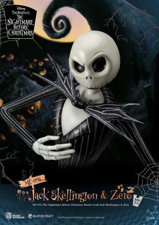 The Nightmare Before Christmas Master Craft MC-076 Jack Skellington & Zero Limited Edition Statue Gallery Image 6