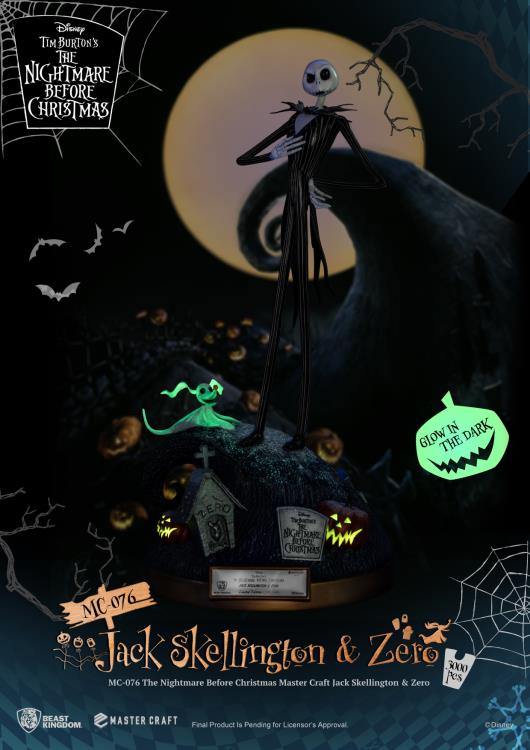 The Nightmare Before Christmas Master Craft MC-076 Jack Skellington & Zero Limited Edition Statue Gallery Image 5