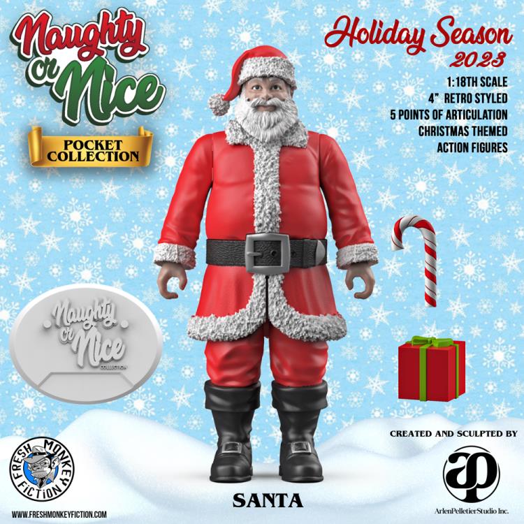 Naughty or Nice Collection Pocket Collection Classic Santa 1/18 Scale BBTS Exclusive Figure Gallery Image 3